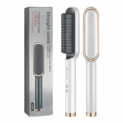 Hair Straightener Iron Brush Straight Hair Comb 2-in-1